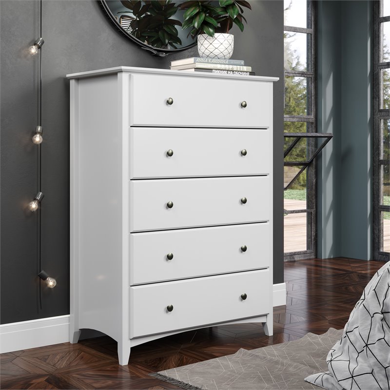 Home Square 3-Piece Set with 2 Nightstands & 5-Drawer Bedroom Chest