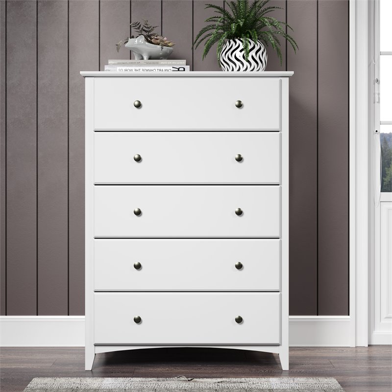 Home Square 3-Piece Set with 2 Nightstands & 5-Drawer Bedroom Chest