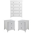 Home Square 3-Piece Set with 2 Nightstands & 5-Drawer Bedroom Chest