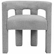 4 Piece Boulce Upholstered Dining Chairs Set in Gray