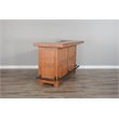 Home Bar and Swivel Bar Stools in Rustic Oak 3 Piece Set