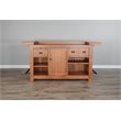 Home Bar and Swivel Bar Stools in Rustic Oak 3 Piece Set