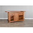 Home Bar and Swivel Bar Stools in Rustic Oak 3 Piece Set