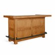 Home Bar and Swivel Bar Stools in Rustic Oak 3 Piece Set