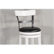 Home Bar and Swivel Bar Stools with Back in European Cottage White 3 Piece Set