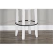 Home Bar and Swivel Bar Stools with Back in European Cottage White 3 Piece Set