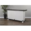 Home Bar and Swivel Bar Stools with Back in European Cottage White 3 Piece Set