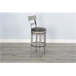 3 Piece Home Bar and Bar Stools Set in Alpine Gray