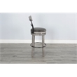 3 Piece Home Bar and Bar Stools Set in Alpine Gray