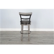 3 Piece Home Bar and Bar Stools Set in Alpine Gray