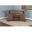 Home Bar and Ladderback Bar Stools in Vintage Mocha 3 Piece Set