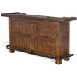 Home Bar and Ladderback Bar Stools in Vintage Mocha 3 Piece Set