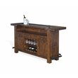 Home Bar and Ladderback Bar Stools in Vintage Mocha 3 Piece Set