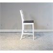 Home Bar and Ladderback Bar Stools in European Cottage White 3 Piece Set