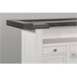Home Bar and Ladderback Bar Stools in European Cottage White 3 Piece Set