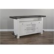 Home Bar and Ladderback Bar Stools in European Cottage White 3 Piece Set