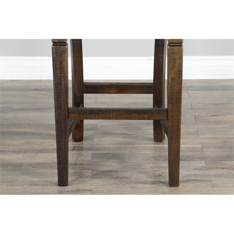 Home Bar and Ladderback Bar Stools in Tobacco Leaf 3 Piece Set
