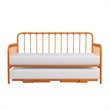 Home Square 2-Piece Set with Daybed with Trundle in Orange & End Table