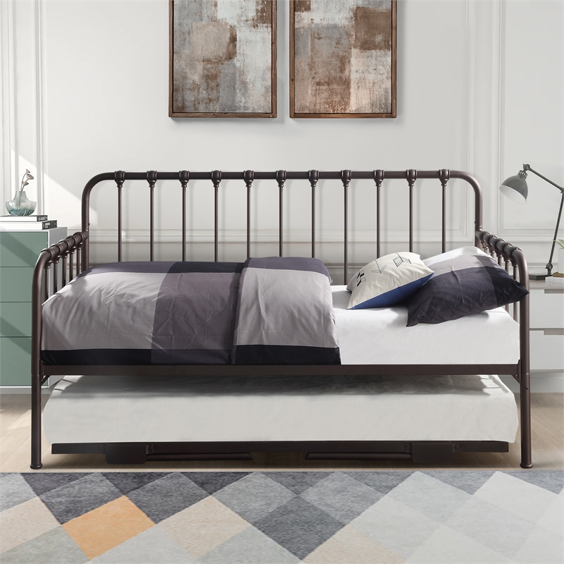 Home Square 2-Piece Set with Daybed with Trundle and End Table