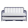 Home Square 2-Piece Set with Daybed with Trundle in Navy & End Table