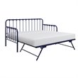 Home Square 2-Piece Set with Daybed with Trundle in Navy & End Table