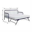 Home Square 2-Piece Set with Daybed with Trundle in Navy & End Table