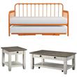 Home Square 3-Piece Set with Daybed with Trundle & Coffee Table & End Table