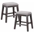 Home Square 5-Piece Set with 4 Counter Stools and Dining Table in Gray