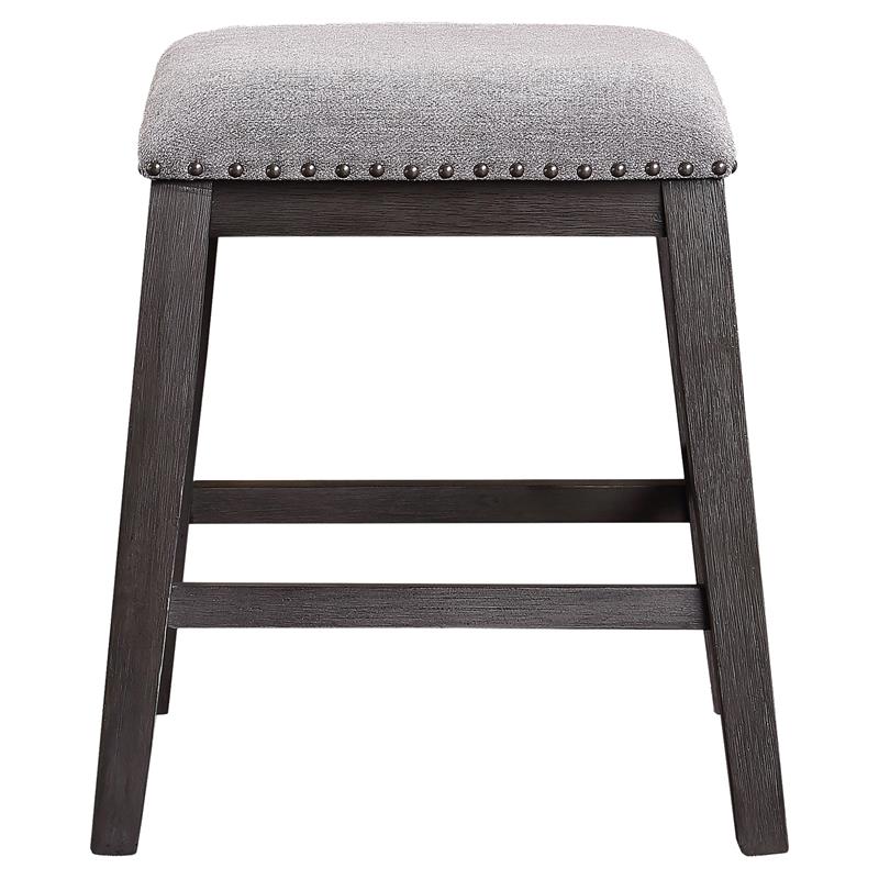 Home Square 5-Piece Set with 4 Counter Stools and Dining Table in Gray