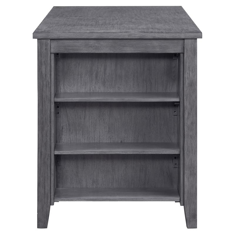 Home Square 5-Piece Set with 4 Counter Stools and Dining Table in Gray