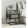 Home Square 2-Piece Set with Accent Table and Rectangular TV Stand in Black