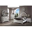 Home Square 2-Piece Set with Frame Mirror and Rectangular Wooden Dresser