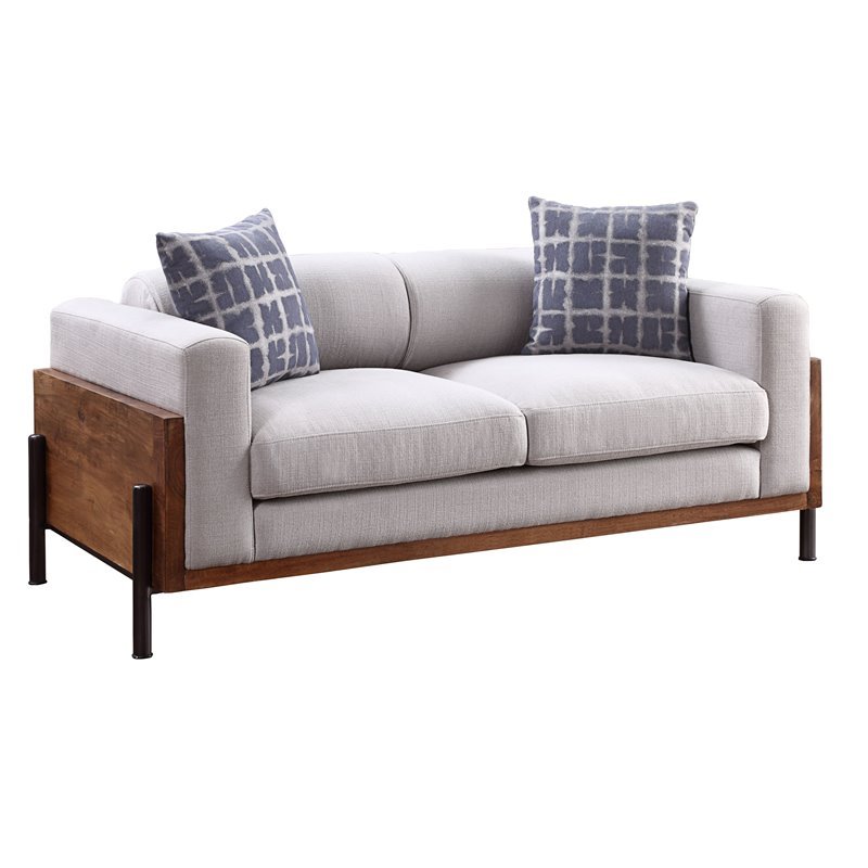 Home Square 2-Piece Set with Fabric Loveseat and Coffee Table