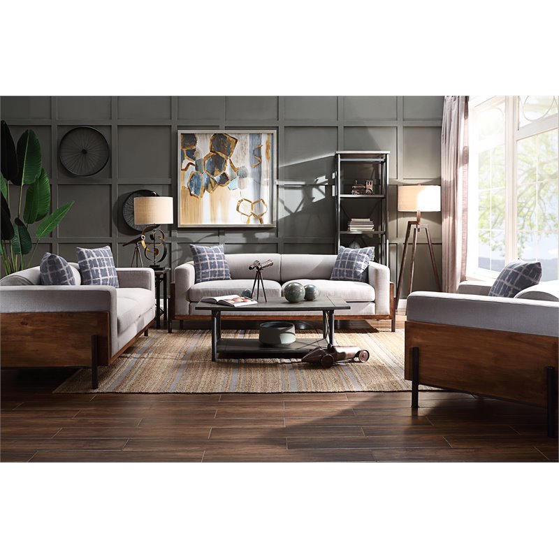 Home Square 2-Piece Set with Fabric Loveseat and Coffee Table