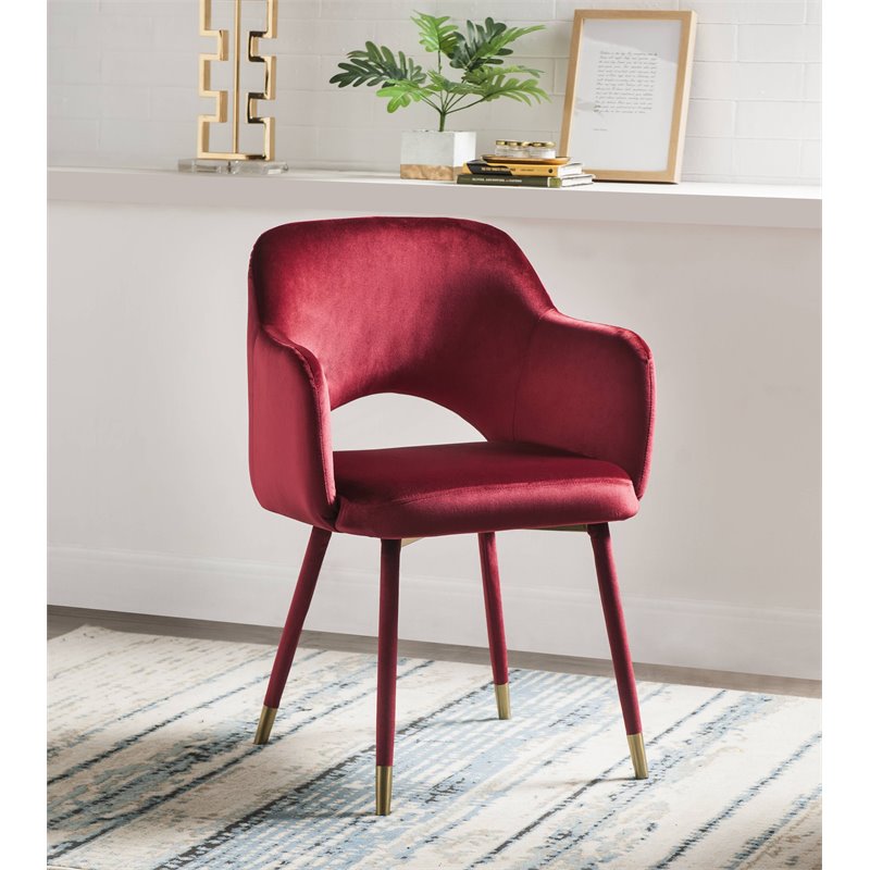 Home Square 2-Piece Set with Accent Chair and Wooden Top Writing Desk