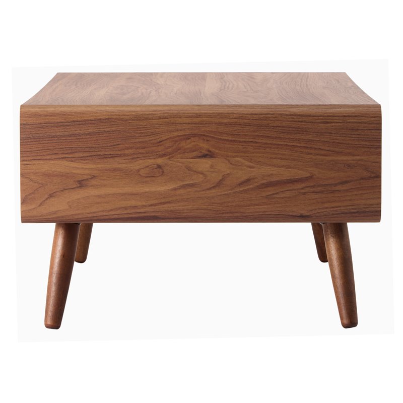 Home Square 3-Piece Set with 2 Side Tables and Coffee Table in Walnut