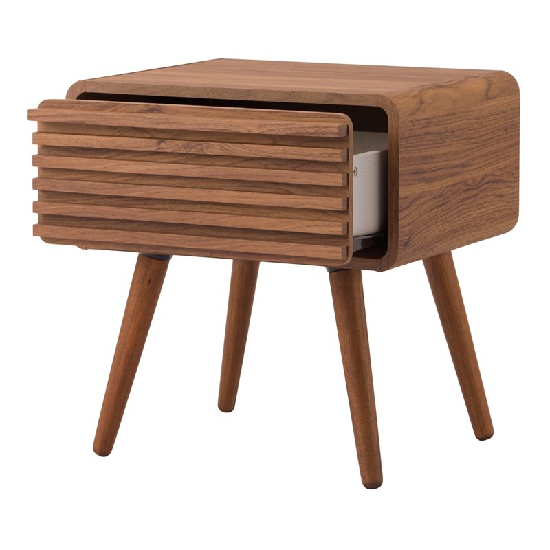 Home Square 3-Piece Set with 2 Side Tables and Coffee Table in Walnut