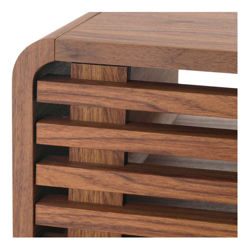 Home Square 3-Piece Set with 2 Side Tables and Coffee Table in Walnut