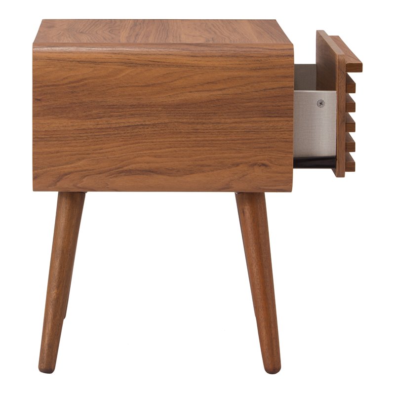 Home Square 3-Piece Set with 2 Side Tables and Coffee Table in Walnut