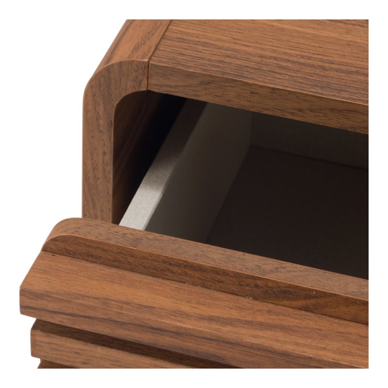 Home Square 3-Piece Set with 2 Side Tables and Coffee Table in Walnut