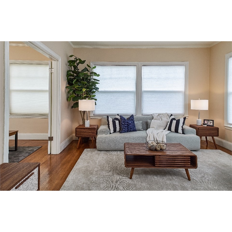 Home Square 3-Piece Set with 2 Side Tables and Coffee Table in Walnut