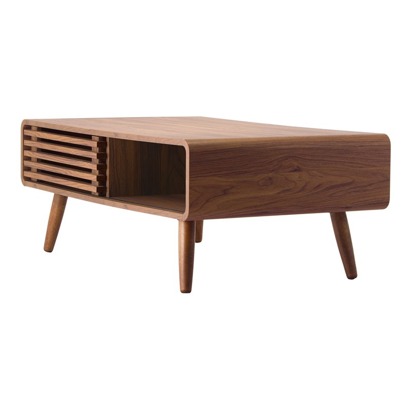 Home Square 3-Piece Set with 2 Side Tables and Coffee Table in Walnut