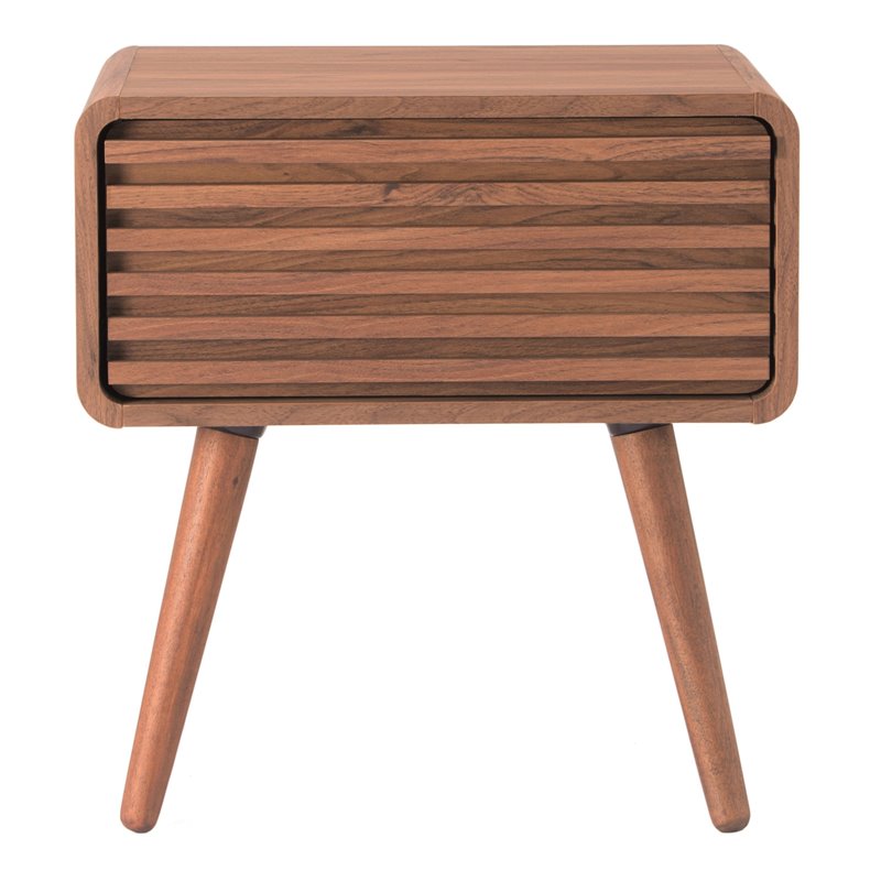 Home Square 3-Piece Set with 2 Side Tables and Coffee Table in Walnut