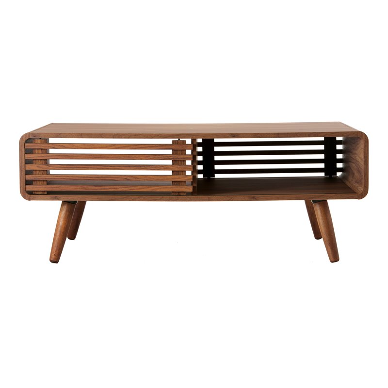 Home Square 3-Piece Set with 2 Side Tables and Coffee Table in Walnut