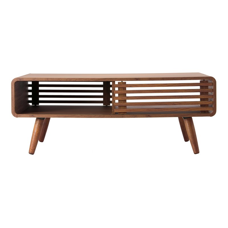 Home Square 3-Piece Set with 2 Side Tables and Coffee Table in Walnut