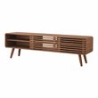 Home Square 4-Piece Set with 2 Side Tables & Coffee Table & TV Stand in Walnut