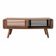 Home Square 4-Piece Set with 2 Side Tables & Coffee Table & TV Stand in Walnut