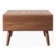 Home Square 4-Piece Set with 2 Side Tables & Coffee Table & TV Stand in Walnut