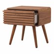 Home Square 4-Piece Set with 2 Side Tables & Coffee Table & TV Stand in Walnut