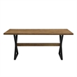 Home Square 7-Piece Traditional Fabric & Solid Wood Dining Set in Oak/Green